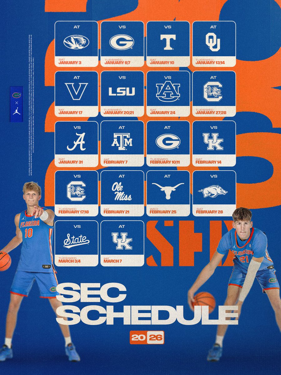 SEC schedule is here 👀

ℹ️bit.ly/4mAlOA5 | #GoGators