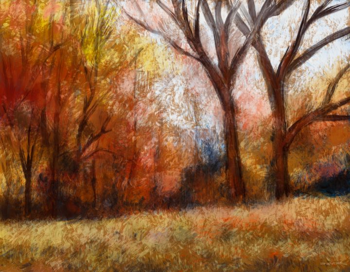 Art of the Day: "Autumn Embrace". Buy at: ArtPal.com/LarryWhitler?i…