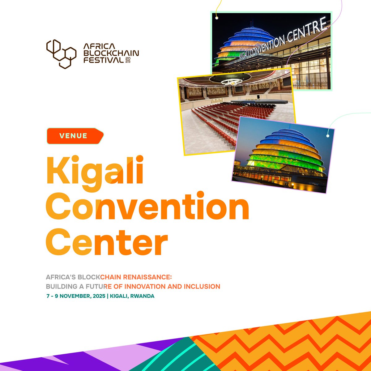 We’re bringing the future of blockchain to one of Africa’s most iconic locations - Kigali Convention Center, Rwanda 🇷🇼

A symbol of innovation, unity, and progress, the perfect setting for #ABF2025.

Join us as we gather builders, investors, developers, and changemakers to shape