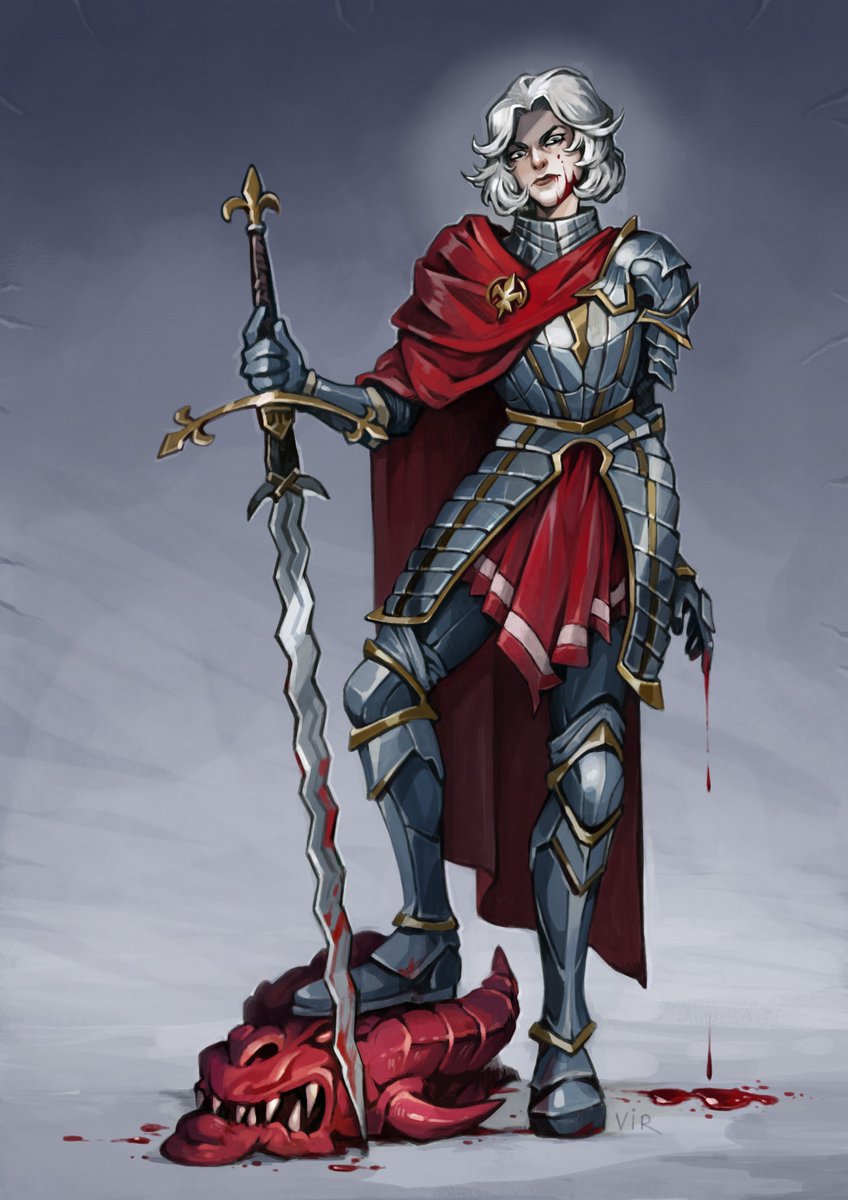 Commission dor <a href="/Seraph_Cath/">SeraphCath</a>, their OC Catherine as a fantasy Paladin :>
#digitalart #noai #paladin #ocart #Commission #fantasy #warhammer #paladin