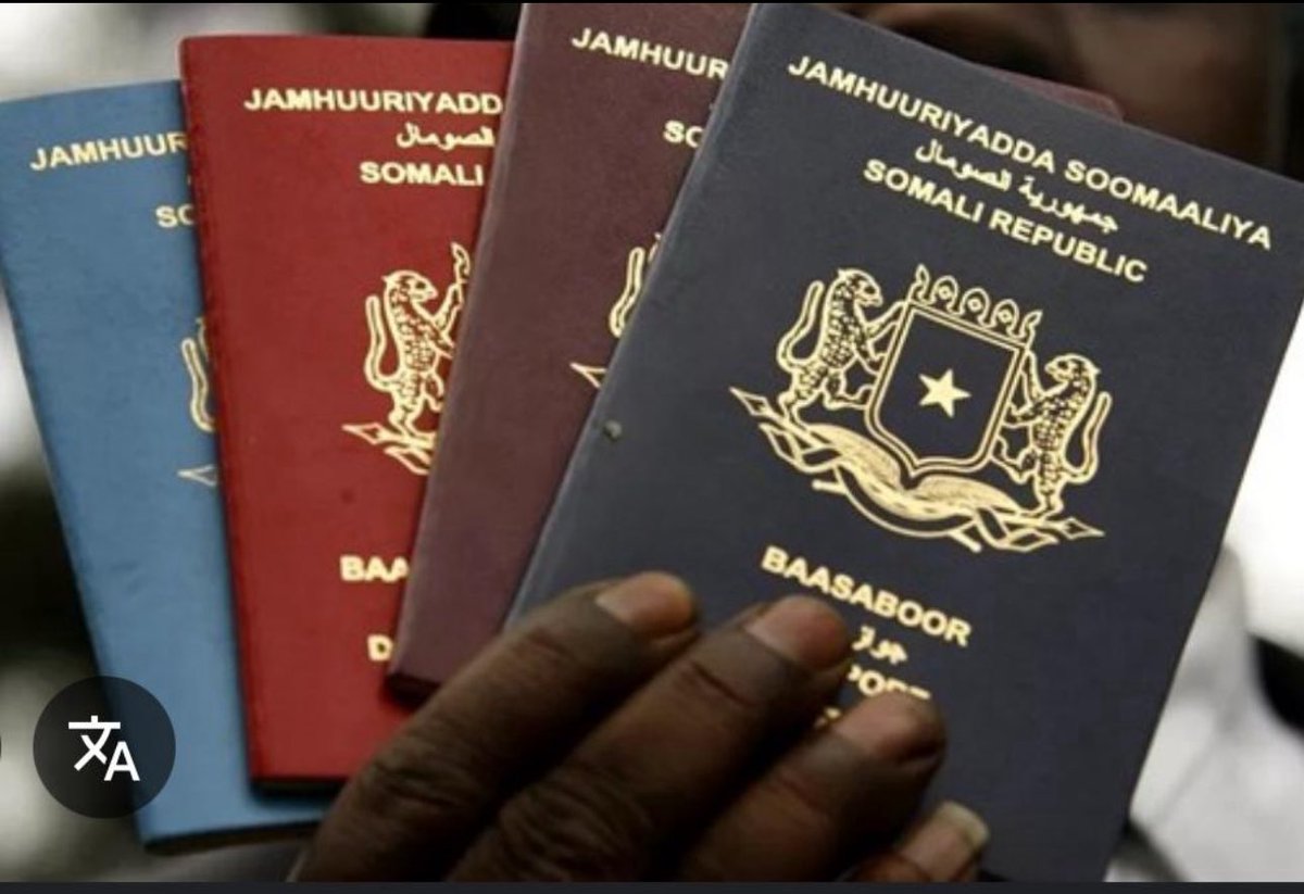 Baasaboorka kasta wuxuu la duruuf yahay dalkiisa, kan #Soomaaliyana wuxuu la nool yahay duruufta dalkeena. In aad qiimo-tirto baasaboorka dalkaaga waxba kuu kordhin meyso, waxayse caddeyneysaa in aad ku faaneyso mid kale oo aad haysato oo kuu sahlaya safarka.

Kumanaanka