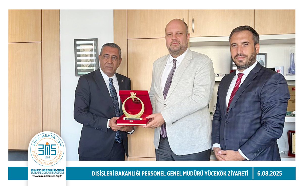 DIŞİŞLERİ BAKANLIĞI PERSONEL GENEL MÜDÜRÜ SAYIN YÜCEKÖK’E ZİYARET📍

Genel Başkan Yardımcımız Hüseyin Yüksel, Ankara 7 No'lu Şube Başkan Vekilimiz Abdurrahman Türkyılmaz ile birlikte, Dışişleri Bakanlığı Personel Genel Müdürü Sn. Rıfkı Olgun Yücekök’ü ziyaret etti.

Ziyarette,