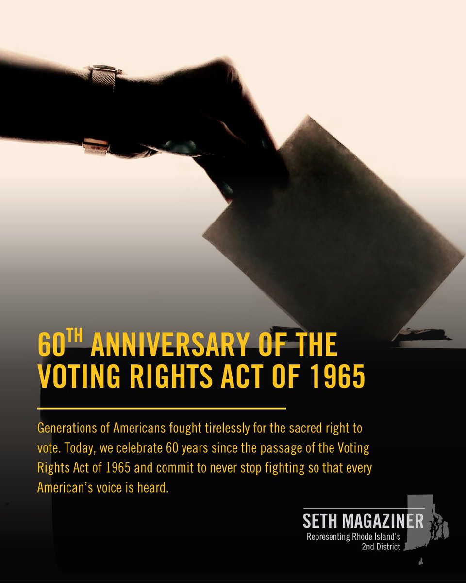 The Voting Rights Act transformed our nation for the better 60 years ago today, but the fight to protect the freedom to vote continues.

We cannot let extremists in Congress and on the Supreme Court block American citizens from accessing the ballot box.