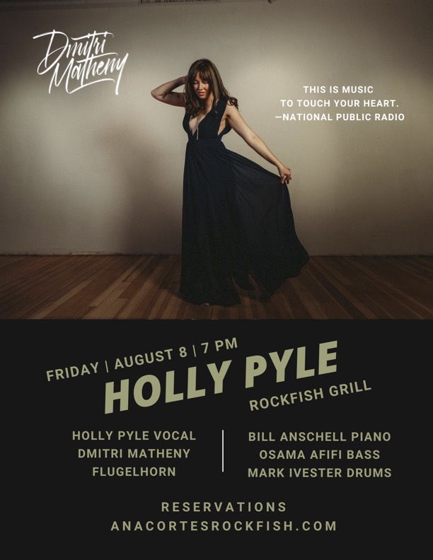 DmitriMatheny's tweet photo. Fidalgo Island! This Friday, August 8, from 7 to 9:30 PM, I’m flugelin’ at Rockfish Grill (Anacortes WA) with Holly Pyle, Bill Anschell, Osama Afifi, and Mark Ivester. Join us!
https://t.co/v0eKXzGZH1 https://t.co/wUUxDEnJfv