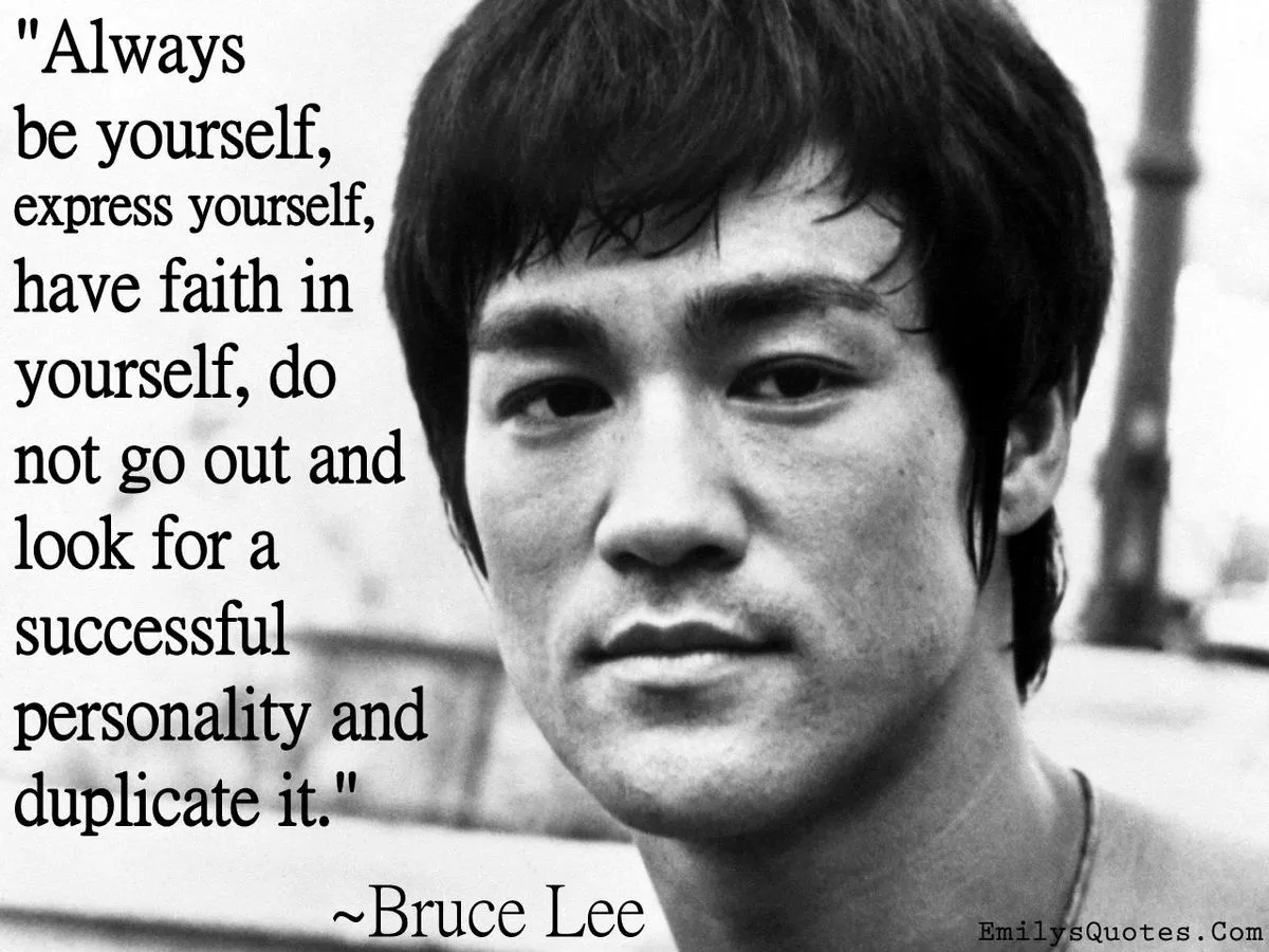 4/ Express your true self.

Bruce Lee believed self-expression was the highest form of freedom.

You can follow every productivity hack, read 100 books, lift weights, but if you’re still pretending?

You’re not free.