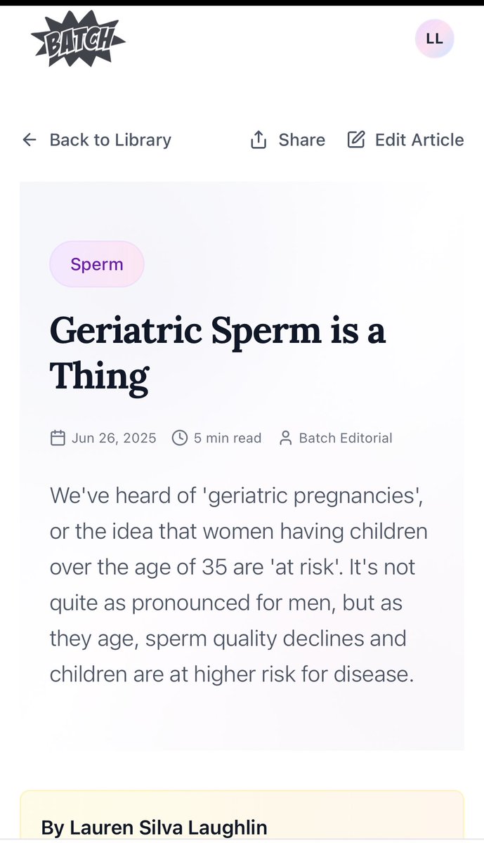 More studies out about old sperm - it’s a thing! batch.social