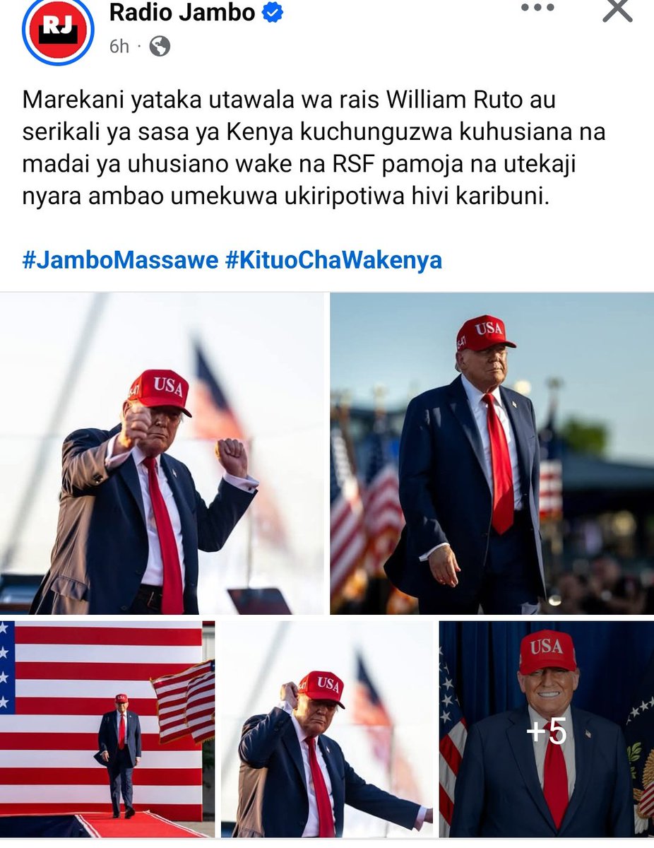 Nothing much is here 
USA they are having something they need from Kenya let's not think that USA is interested 
No one will rescue us 
<a href="/Mwafreeka/">Mwafreeka</a> <a href="/otienowill/">Willis Evans Otieno</a> <a href="/C_NyaKundiH/">Cyprian, Is Nyakundi Kibiru</a> <a href="/Eddie_Mugoh/">DONNA MUGOH 🇰🇪</a>