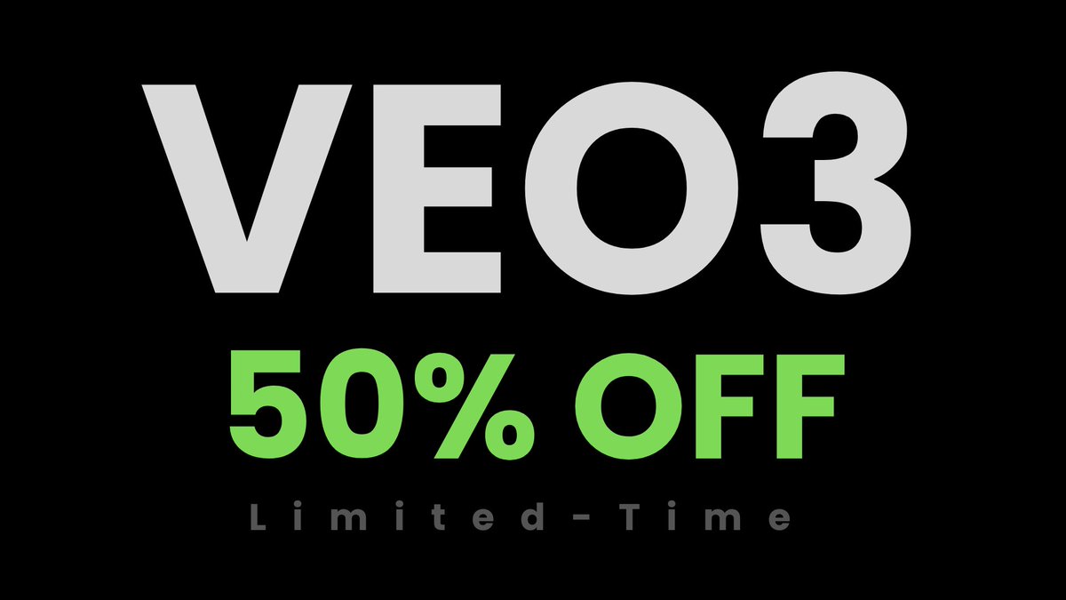 VEO3, our most advanced video model, is now 50% OFF for a limited time.

Lowest price across the web. Whether you’re telling a story, or creating social content, VEO3 gives you the power to do it all — faster, cheaper, and better.

Start creating now: opencreator.io