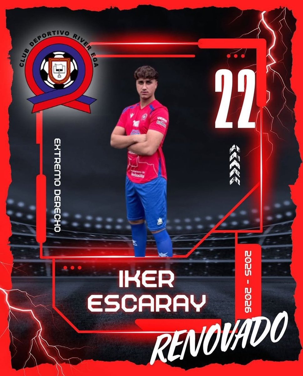 OFICIAL:
✅ RECORTE Y ZURDA DE ORO.
🫡 Tenemos el placer de comunicar la renovación de el joven extremo Iker Escaray. El Municipal de Andola continuará disfrutando de sus quiebros 🐂 por la banda.
Gracias Iker.