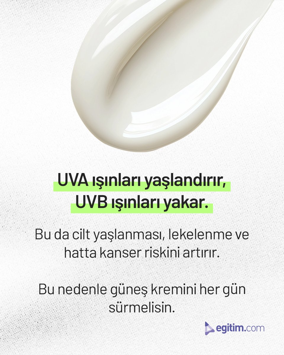 egitim_com's tweet image. Güneş kremi sürmeyi sadece plajdayken mi hatırlıyorsun?

Oysa DNA’nın korunmaya her gün ihtiyacı var. 🧬

#Egitimcom #EğitimeDeğer #GüneştenKorun #DNA #GüneşKremi #UVIşınları