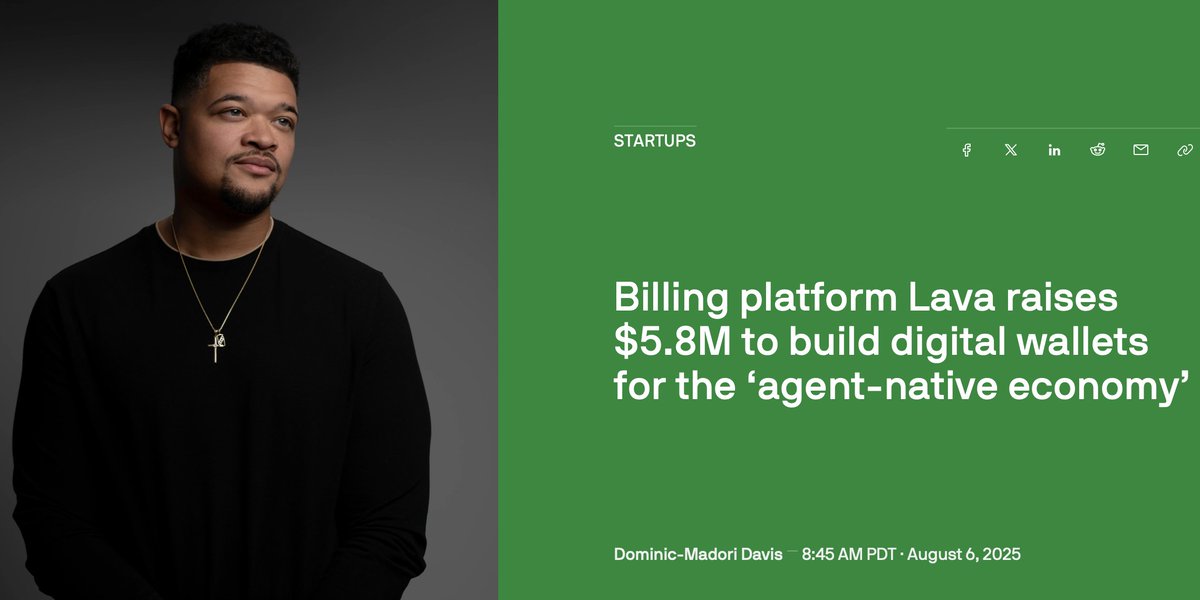 Mitchell Jones (@mitchjones_) on Twitter photo 🚀 Big news! <a href="/Lavapayments/">Lava</a> just raised $5.8M in seed funding led by <a href="/LererHippeau/">Lerer Hippeau</a>, with support from <a href="/HarlemCapital/">Harlem Capital</a>, @StreamlinedVC, and <a href="/westboundequity/">Westbound Equity Partners</a>. Excited to build the future of AI payments! 🧵 🚀 Big news! <a href="/Lavapayments/">Lava</a> just raised $5.8M in seed funding led by <a href="/LererHippeau/">Lerer Hippeau</a>, with support from <a href="/HarlemCapital/">Harlem Capital</a>, @StreamlinedVC, and <a href="/westboundequity/">Westbound Equity Partners</a>. Excited to build the future of AI payments! 🧵