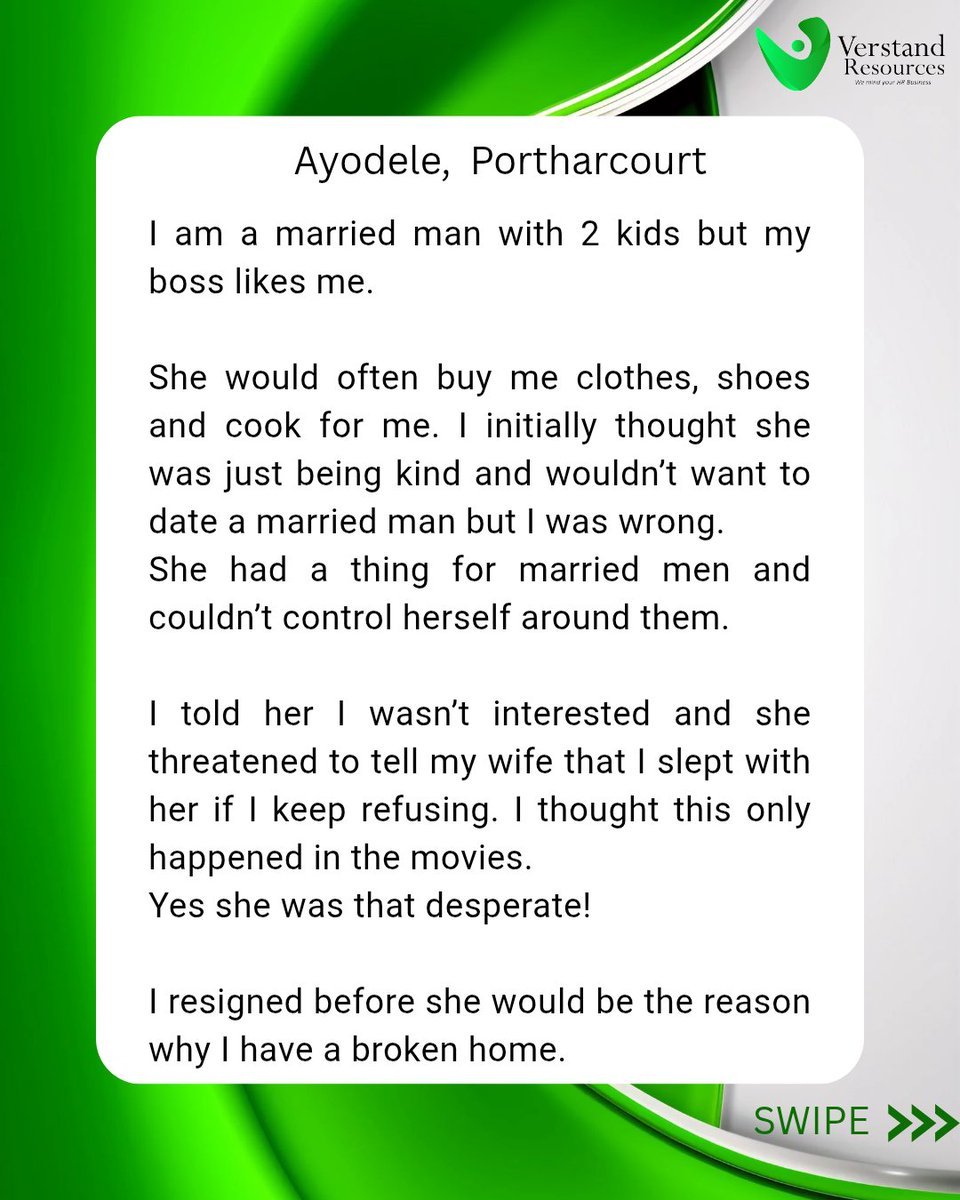 verstandresourc's tweet image. Do you feel sexually harassed at work?

Speak up, Report to HR, Gather Evidence.

If these methods fail, Lawyer up!

You don’t have to stay and keep being a victim. You also have a choice of resigning!

#sexualharrassment #workplace #midweekthoughts #verstandresources