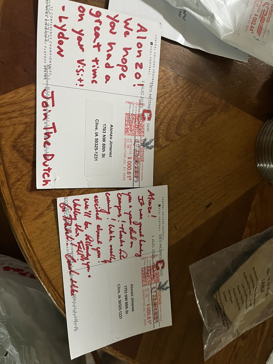 Thank you <a href="/CoachTimLydon/">Tim Lydon</a> and <a href="/MChorowicz/">Mike Chorowicz</a> for the mail!!