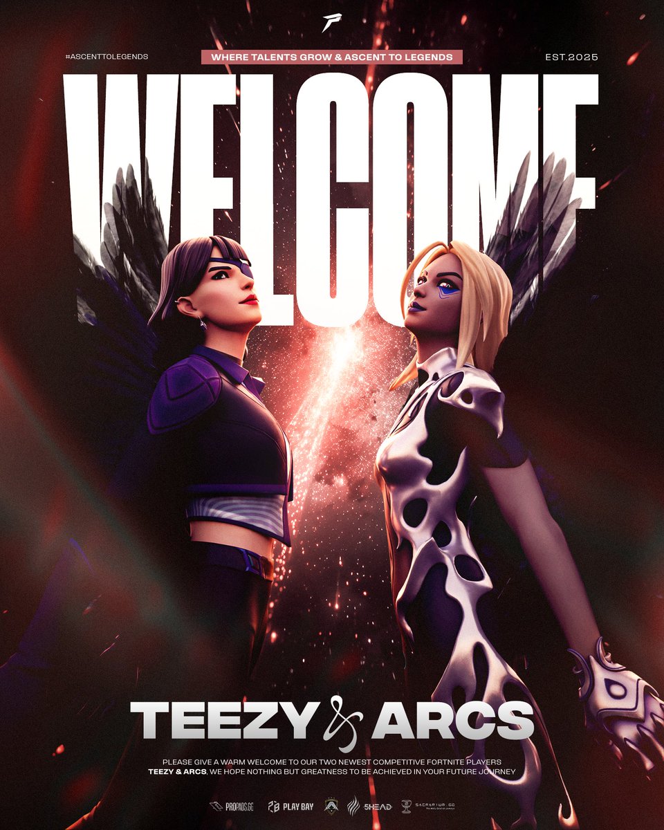 ✨Player #Announcements✨

Zum Season Start begrüßen wir <a href="/teezyfnbr/">Teezy</a> und <a href="/arcsfn/">arcs</a> 👏

Sie erscheinen im Doppelpack und werden uns in den kommenden <a href="/FNCompetitive/">Fortnite Competitive</a> Turnieren vertreten!

Auf eine tolle Zeit.
#AscentToLegends🪂