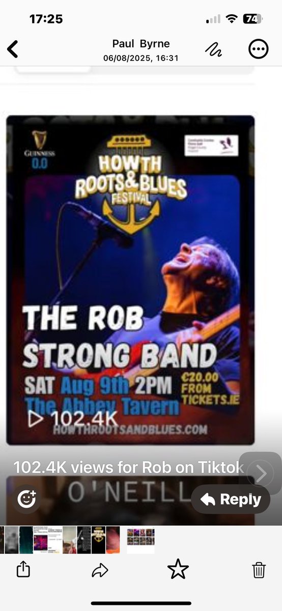 strong_rob's tweet image. 102 .4 K VIEWS FOR ROB STRONG PROMO VIDEO - THE HIGHEST NUMBER OF ALL BANDS FOR HOWTH FESTIVAL!!