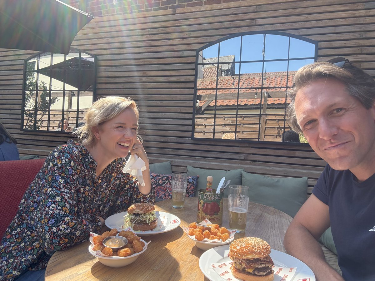 David Whiteley (@davidwhiteleytv) on Twitter photo Team lunch. Well us two! A quick hour in the Norfolk sunshine before getting back to <a href="/itvanglia/">ITV News Anglia</a> for tonight’s programme. Hope you can join <a href="/beckyjagotv/">Becky Jago</a> and me at 6. (Becky wanted to order all the veggie stuff on the menu! 😂)
See you later (if we’ve finished) Team lunch. Well us two! A quick hour in the Norfolk sunshine before getting back to <a href="/itvanglia/">ITV News Anglia</a> for tonight’s programme. Hope you can join <a href="/beckyjagotv/">Becky Jago</a> and me at 6. (Becky wanted to order all the veggie stuff on the menu! 😂)
See you later (if we’ve finished)