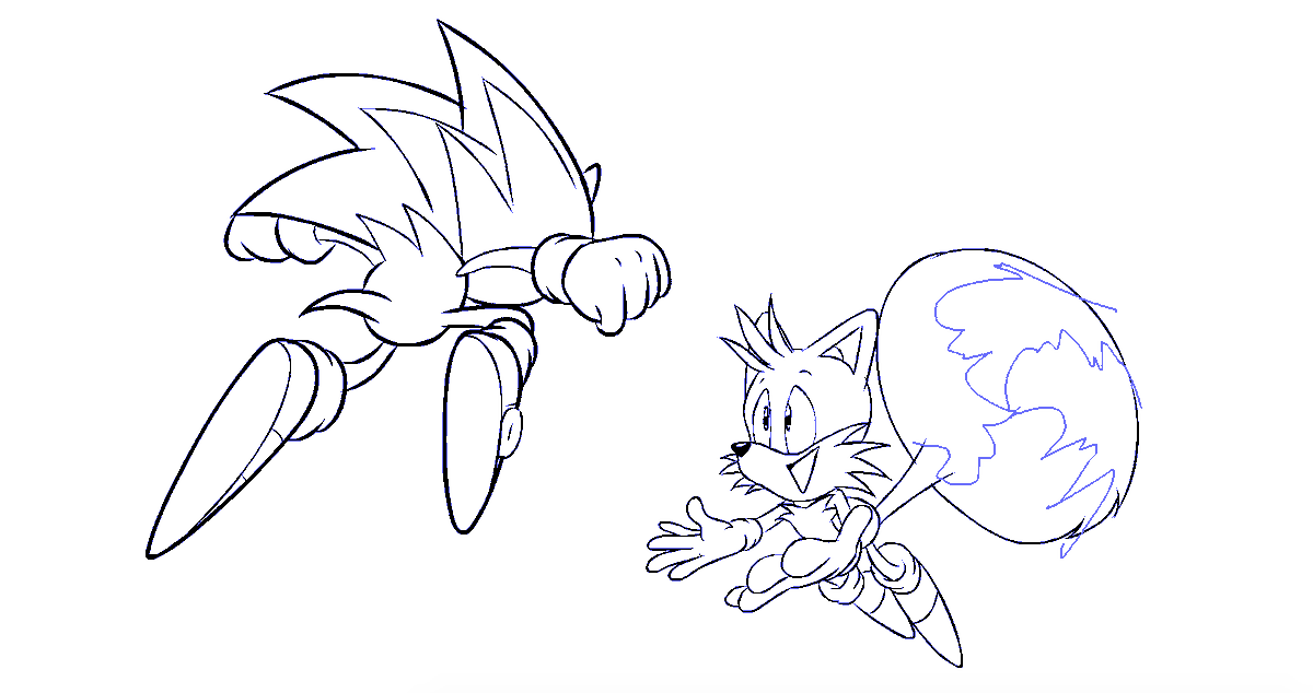 calebharris496's tweet image. Getting close to finishing up the line art. #SonicTheHedgehog #animation #passionproject