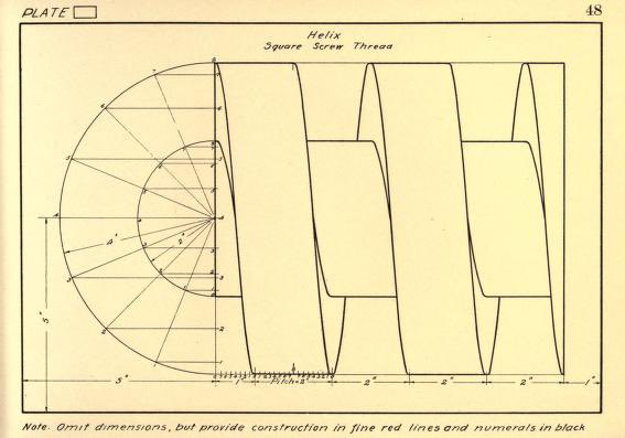 Pixel0Symphony's tweet image. Ferdninad Friedrich Hans Schraidt, from Geometrical Drawing; a collection of plates for practical use in elementary mechanical drawing. 1915.