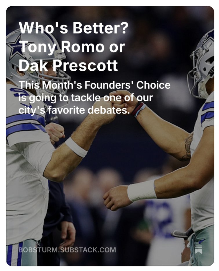 SportsSturm's tweet image. NEW: I finally did it - Romo vs Dak api.omarshehata.me/substack-proxy…