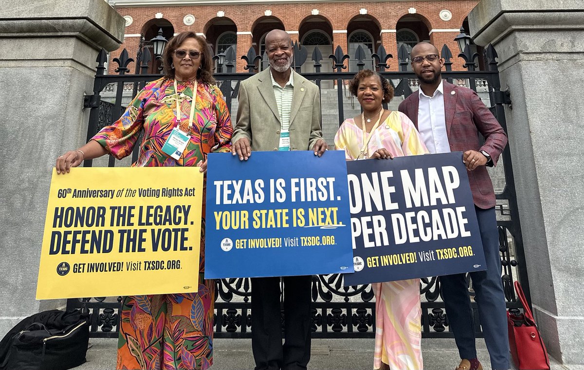 South Carolina Senate Democrats (@scsenatedems) on Twitter photo 60 Years Later — The Fight Continues
On the 60th anniversary of the Voting Rights Act, we reaffirm our commitment to protecting the sacred right to vote.
We stand in solidarity with our Texas Democratic colleagues fighting back against overzealous gerrymandering.
<a href="/TIDEVINE/">Tameika Isaac Devine</a> 60 Years Later — The Fight Continues
On the 60th anniversary of the Voting Rights Act, we reaffirm our commitment to protecting the sacred right to vote.
We stand in solidarity with our Texas Democratic colleagues fighting back against overzealous gerrymandering.
<a href="/TIDEVINE/">Tameika Isaac Devine</a>