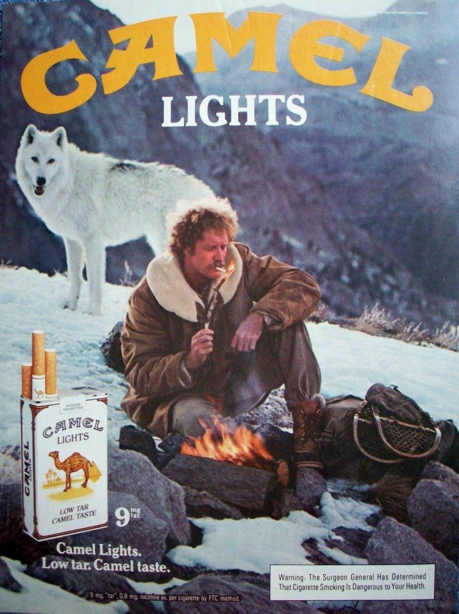 You’re not really living life until you’re two-thirds up a mountain lighting a Camel with one of the fucking sticks you just kindled your campfire with while bonding with the indigenous wolf you named “Larry” last night.