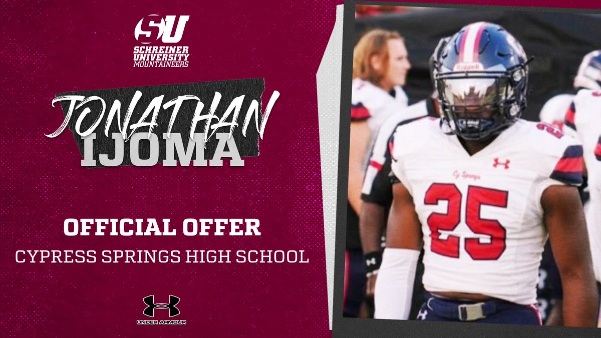 Jonathan Ijoma (@jonathan32ijoma) on Twitter photo All Glory to the Most High🙏. After a great conversation with <a href="/coach_hallmark/">Shane Hallmark</a> I'm blessed to receive an offer from Schreiner University. #DDT #CHOP
<a href="/CSHSPanthersFB/">Cypress Springs Football</a> <a href="/coachbrown_D/">Coach Brown</a>
<a href="/CoachOFagan/">Oji Fagan</a> <a href="/RecruitingCSHS/">Recruiting Cy Springs Football</a> <a href="/csabcofficial/">Cypress Springs HS Athletic Booster Club</a> All Glory to the Most High🙏. After a great conversation with <a href="/coach_hallmark/">Shane Hallmark</a> I'm blessed to receive an offer from Schreiner University. #DDT #CHOP
<a href="/CSHSPanthersFB/">Cypress Springs Football</a> <a href="/coachbrown_D/">Coach Brown</a>
<a href="/CoachOFagan/">Oji Fagan</a> <a href="/RecruitingCSHS/">Recruiting Cy Springs Football</a> <a href="/csabcofficial/">Cypress Springs HS Athletic Booster Club</a>
