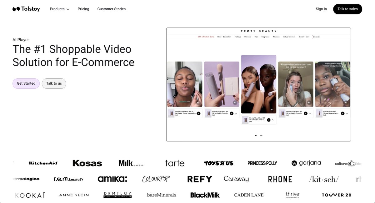 dovsmail's tweet image. The new @gotolstoy site is live: Welcome to the era of AI Commerce.

Tolstoy is now an AI Commerce Platform: AI content creation, shoppable video, and AI sales chat under one roof.

Together, our 3 products enable entirely new AI Shopping experiences.

Explore them at…