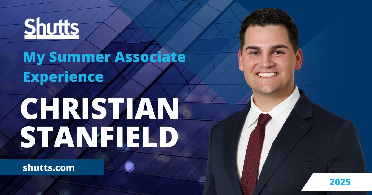 ShuttsBowen's tweet image. Christian Stanfield joined #Shutts from the University of Miami School of Law and participated in the program from the firm’s #Orlando office. Christian shares his thoughts on his #SummerAssociate experience here.
shutts.com/news-My-Summer…
#UMLaw #LawStudents #Careers