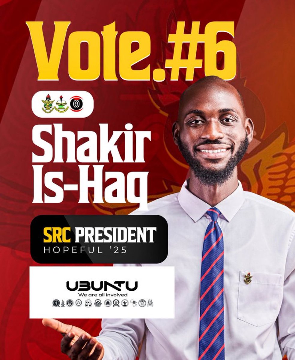 unitimesghana's tweet image. Shakir Is-Haq  has been elected President of the KNUST SRC  for the 2025/2026 academic year.

#KNUSTNewsFile #KNUSTDecides