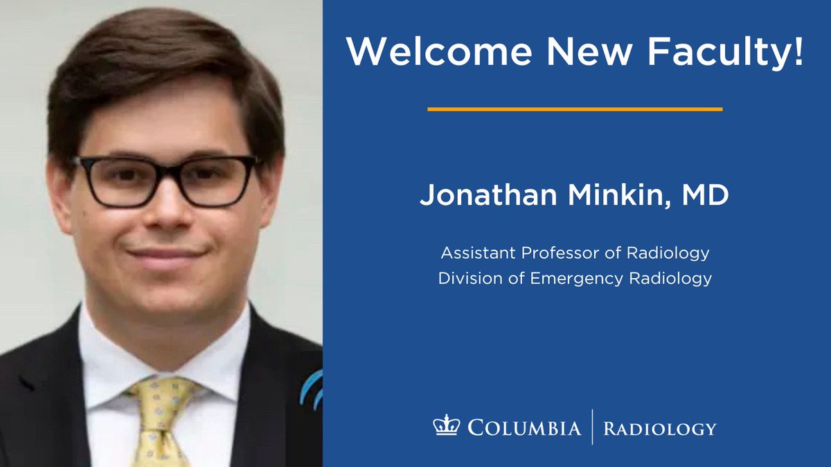 A warm welcome to Jonathan Minkin, MD, who joined our Division of Emergency Radiology this month!