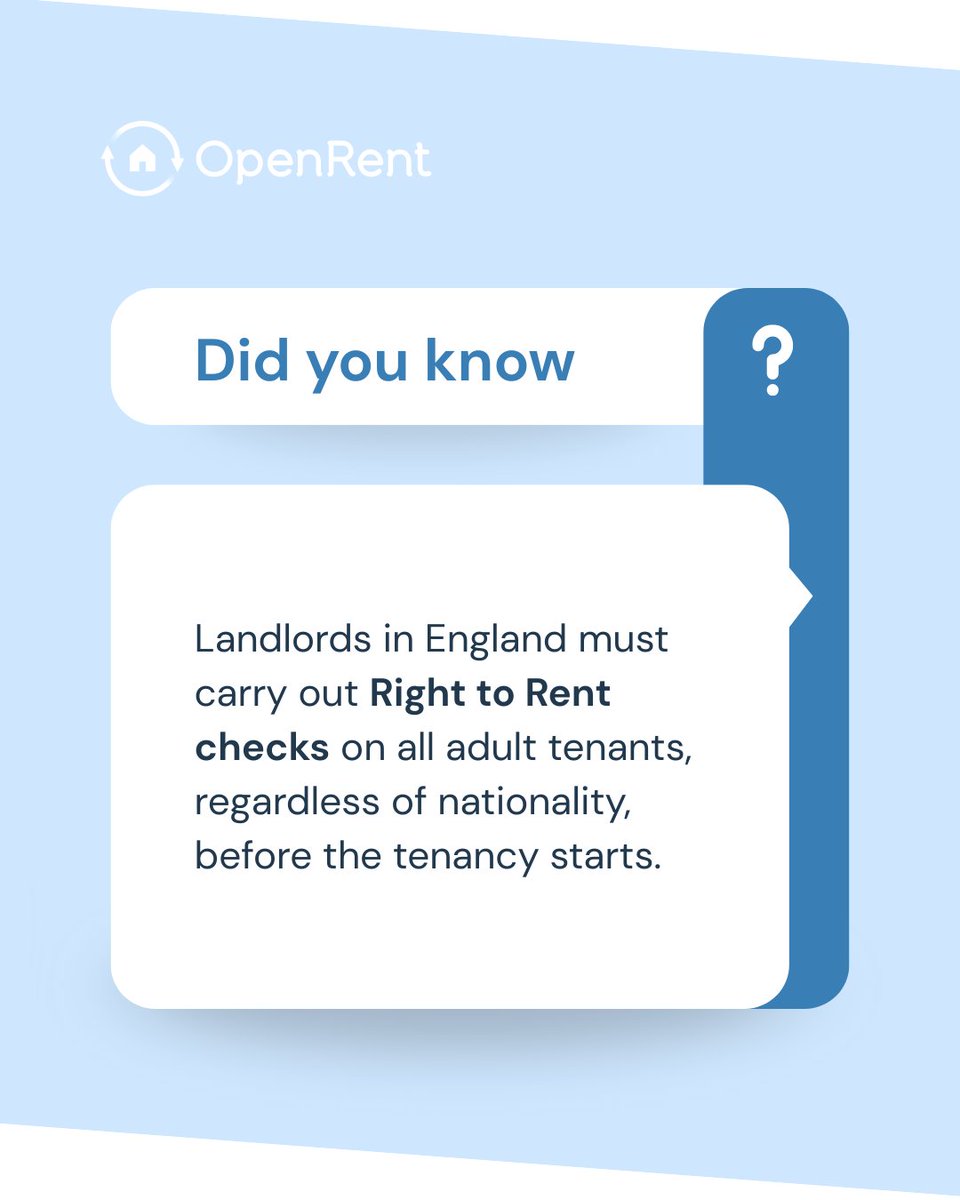 🔎 Right to Rent checks have been a legal requirement for private landlords in England since 2016. But who exactly needs one and how do you do it properly?

Whether you’re letting a property or looking for a home, our latest blog breaks down what to expect.

📖 Take a look here