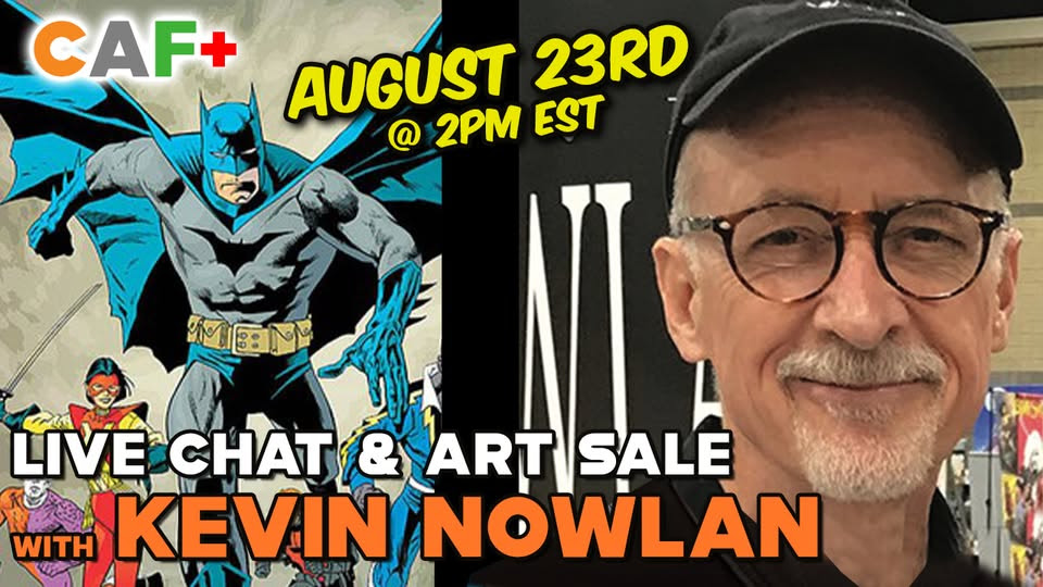 In 17 days; Do NOT miss!

Saturday, Aug. 23: <a href="/KevinNowlan/">Kevin Nowlan</a> is in conversation with <a href="/comicartfans/">Bill Cox</a>, with a live art SALE attached! Great fun, great art, set reminder NOW or tune in LIVE at same link: youtube.com/watch?v=vPiyXi…