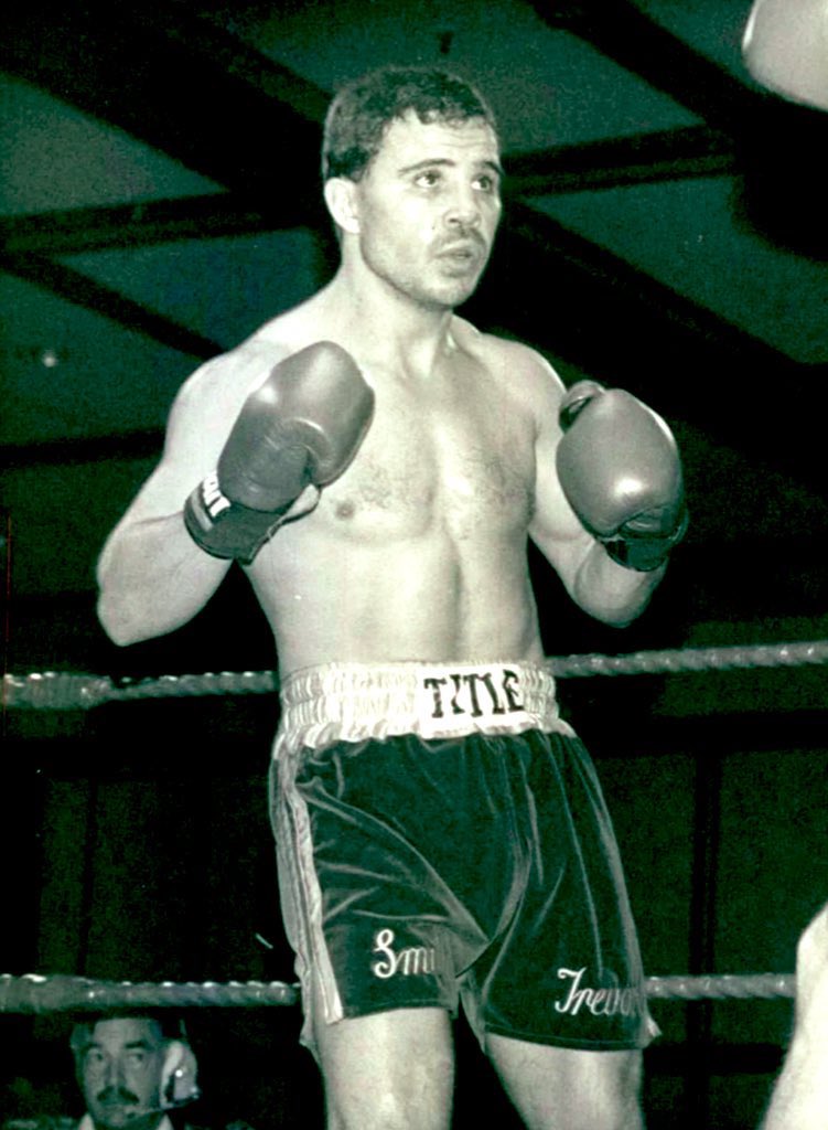 Harlow’s  Trevor “The Powerhouse” Smith is pictured during his win over Seamus Casey in November 1987.