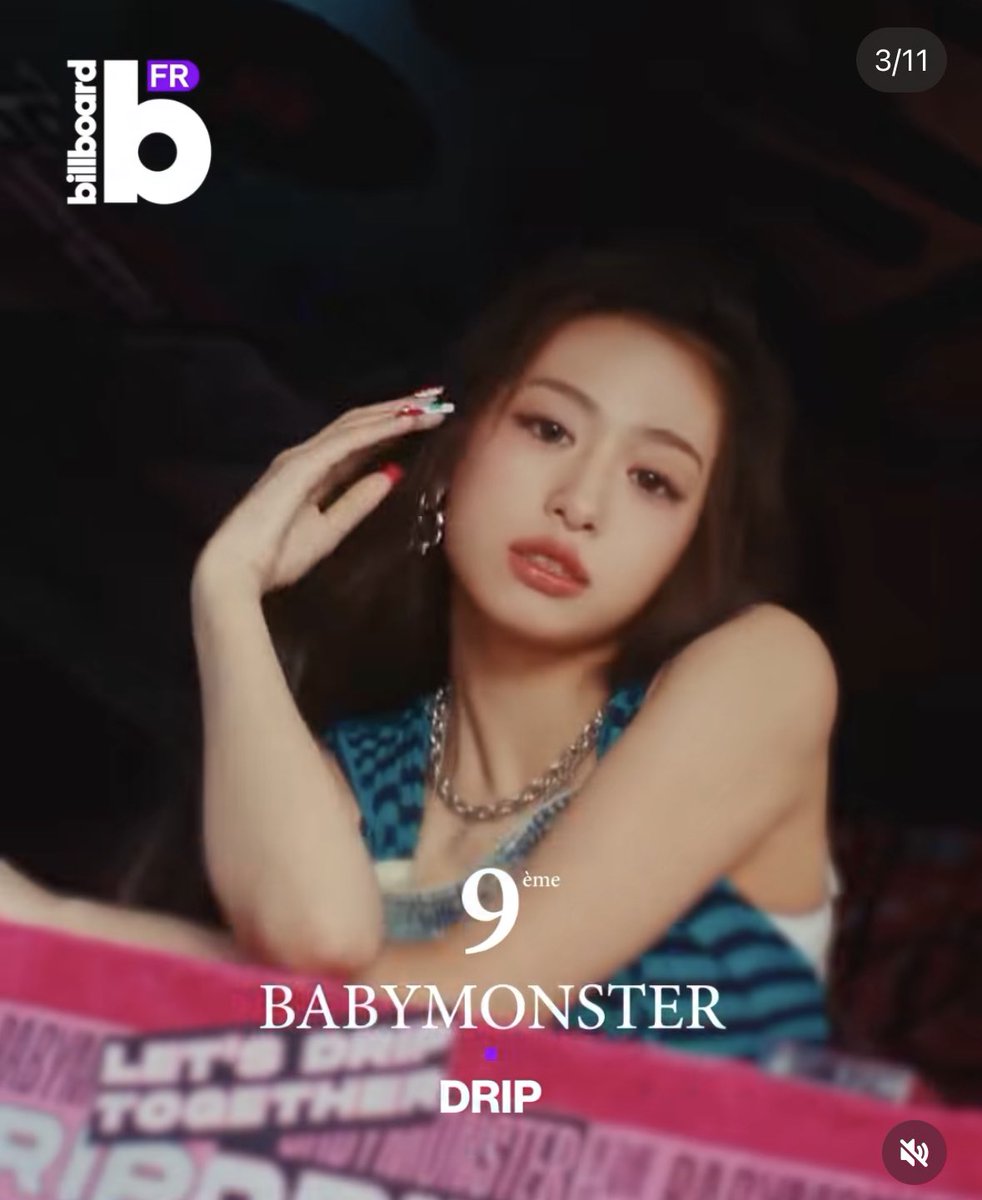 BABYMONSTER BASE (@bmonpopbase) on Twitter photo Most streamed songs by K-Pop acts in France for 2025 (via Billboard France) đ«đ·
1. ROSĂ âAPT.â
2. JENNIE âlike JENNIEâ
3. JENNIE âOne Of The Girlsâ
4. HUNTR/X âGoldenâ
5. JENNIE âExtraLâ
6. LISA âBorn Againâ
7. KATSEYE âGnarlyâ
8. BLACKPINK âJUMPâ
9. #BABYMONSTER âDRIPâ Most streamed songs by K-Pop acts in France for 2025 (via Billboard France) đ«đ·
1. ROSĂ âAPT.â
2. JENNIE âlike JENNIEâ
3. JENNIE âOne Of The Girlsâ
4. HUNTR/X âGoldenâ
5. JENNIE âExtraLâ
6. LISA âBorn Againâ
7. KATSEYE âGnarlyâ
8. BLACKPINK âJUMPâ
9. #BABYMONSTER âDRIPâ