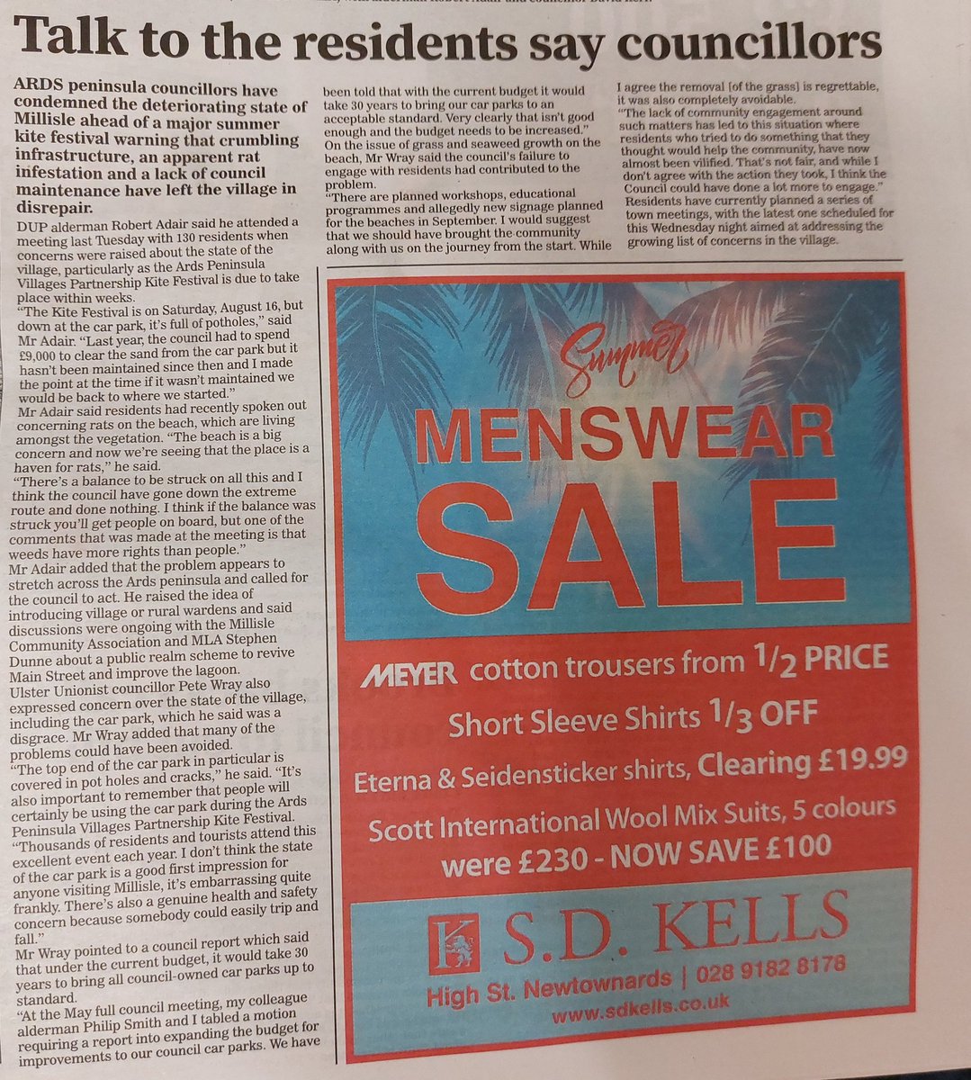 Since this article was published Council have accepted my request repair the potholes at Millisle Car Park. This will be completed in time for the Peninsula Kite Featival on the 16th of August.