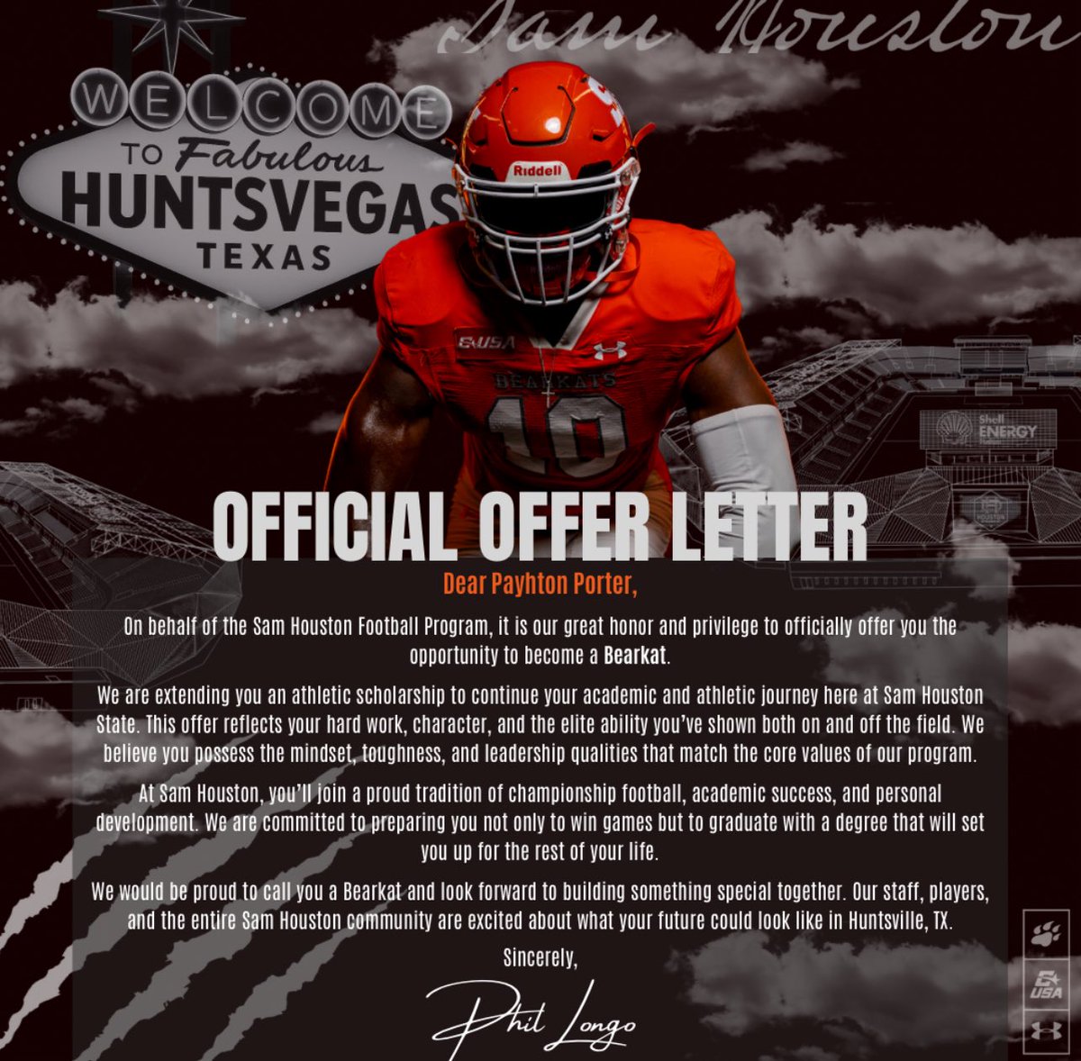 Payhton Porter ‘ 26 3⭐️ (@payhtonporter_) on Twitter photo #AGTG Blessed to receive a Official Offer from <a href="/BearkatsFB/">Sam Houston Football</a> <a href="/CoachPhilLongo/">Phil Longo</a> <a href="/CoachRaisbeck/">Eric Raisbeck</a> <a href="/31_CoachFAL/">Freddie Aughtry-Lindsay</a> <a href="/Coach___E/">Dovonte Edwards</a> <a href="/KZimkin/">Kayla Zimkin</a> <a href="/KZimkin/">Kayla Zimkin</a> <a href="/CoachMooring/">Coach Issac Mooring</a> <a href="/BearkatSports/">Sam Houston Athletics</a> <a href="/SamHoustonState/">Sam Houston State</a> <a href="/MattNally1/">Coach Matt Nally</a> <a href="/CoachTScoggin/">Christian Tyler Scoggin</a> <a href="/dctf/">Dave Campbell's — TexasFootball.com</a> <a href="/Rivals/">Rivals</a> <a href="/247recruiting/">247Sports Recruiting</a> <a href="/CoachSpann15/">Matt Spann</a> <a href="/TXRecruits/">Texas Recruits</a> #AGTG Blessed to receive a Official Offer from <a href="/BearkatsFB/">Sam Houston Football</a> <a href="/CoachPhilLongo/">Phil Longo</a> <a href="/CoachRaisbeck/">Eric Raisbeck</a> <a href="/31_CoachFAL/">Freddie Aughtry-Lindsay</a> <a href="/Coach___E/">Dovonte Edwards</a> <a href="/KZimkin/">Kayla Zimkin</a> <a href="/KZimkin/">Kayla Zimkin</a> <a href="/CoachMooring/">Coach Issac Mooring</a> <a href="/BearkatSports/">Sam Houston Athletics</a> <a href="/SamHoustonState/">Sam Houston State</a> <a href="/MattNally1/">Coach Matt Nally</a> <a href="/CoachTScoggin/">Christian Tyler Scoggin</a> <a href="/dctf/">Dave Campbell's — TexasFootball.com</a> <a href="/Rivals/">Rivals</a> <a href="/247recruiting/">247Sports Recruiting</a> <a href="/CoachSpann15/">Matt Spann</a> <a href="/TXRecruits/">Texas Recruits</a>