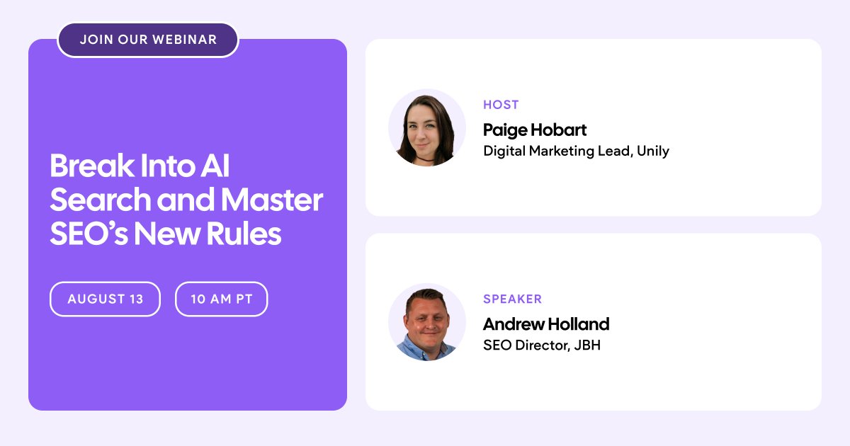 Duda (@dudaplatform) on Twitter photo #AISearch: great for users, slightly terrifying for agencies ๐
. Letโs talk about what this means ๐ธ๐ช๐ต๐ฉ๐ฐ๐ถ๐ต spiraling. Join our upcoming #DudaWebinar on Aug. 13th & learn from two certified SEO stars, <a href="/PaigeHobart/">Paige Hobart</a> & Andrew Holland.๐โก๏ธ bit.ly/3UgPtlO #AISearch: great for users, slightly terrifying for agencies ๐
. Letโs talk about what this means ๐ธ๐ช๐ต๐ฉ๐ฐ๐ถ๐ต spiraling. Join our upcoming #DudaWebinar on Aug. 13th & learn from two certified SEO stars, <a href="/PaigeHobart/">Paige Hobart</a> & Andrew Holland.๐โก๏ธ bit.ly/3UgPtlO