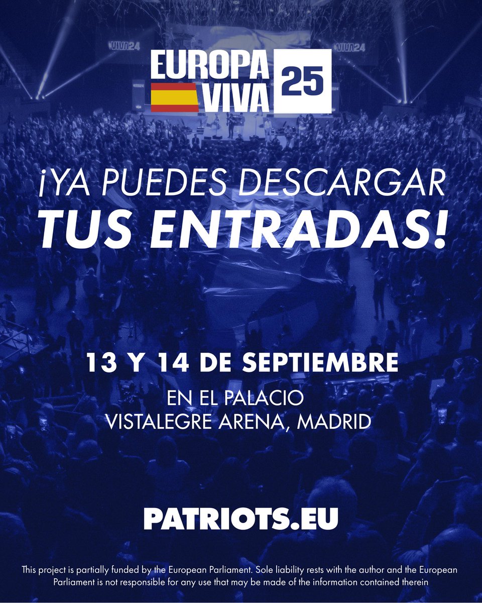 Reserva tus entradas Europa Viva 25 🔽