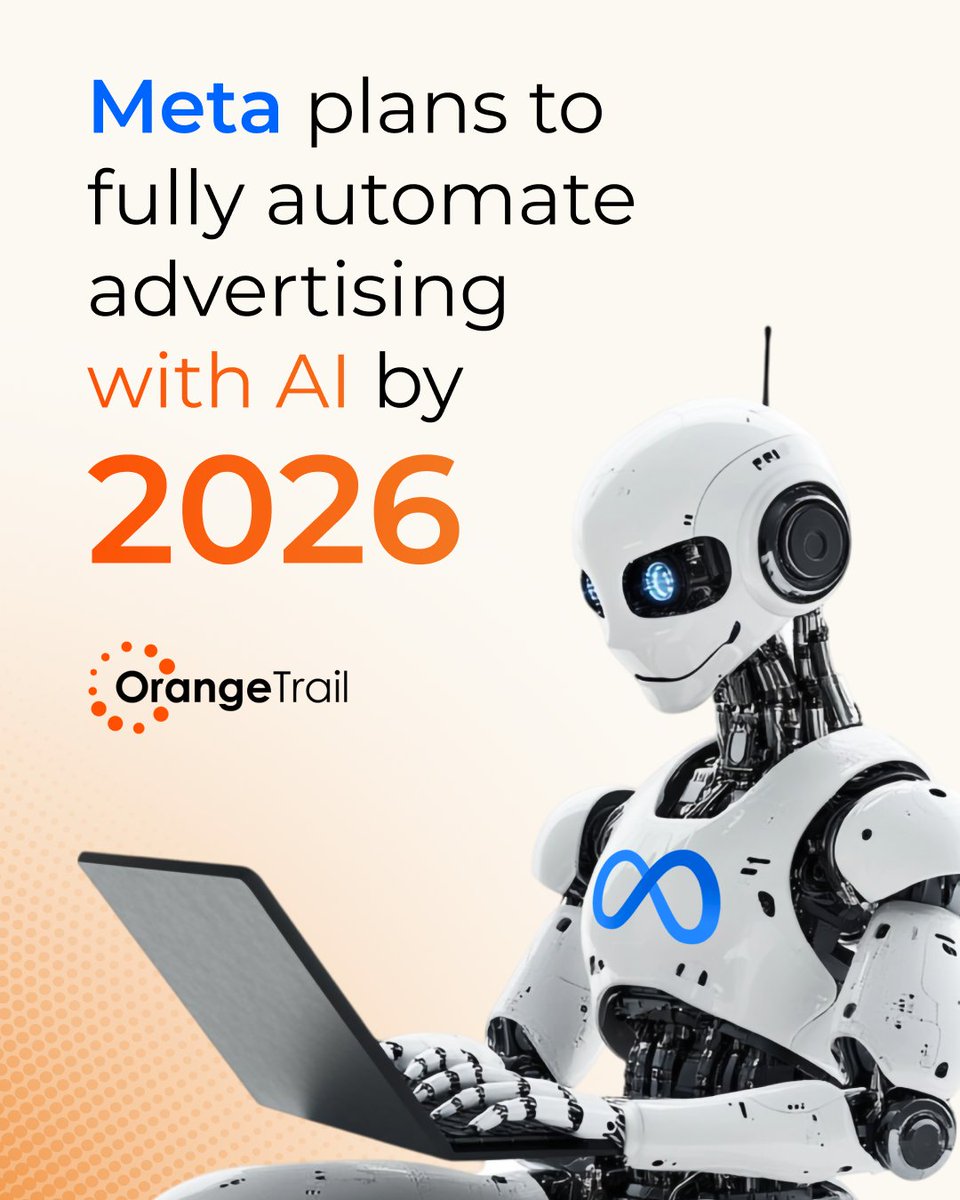 Orangetrail_io's tweet image. Meta plans to fully automate advertising with AI by 2026 - just upload a product image or link, set a budget, and their system handles the rest.
From text and visuals to targeting and optimization, ads will run themselves. 👀
Sounds convenient but that also raises important…