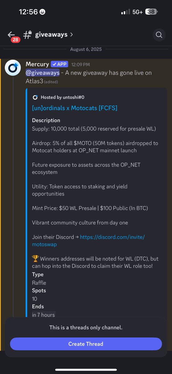 Newest giveaway for the community! Best of luck to the unFam! discord.com/channels/10724…