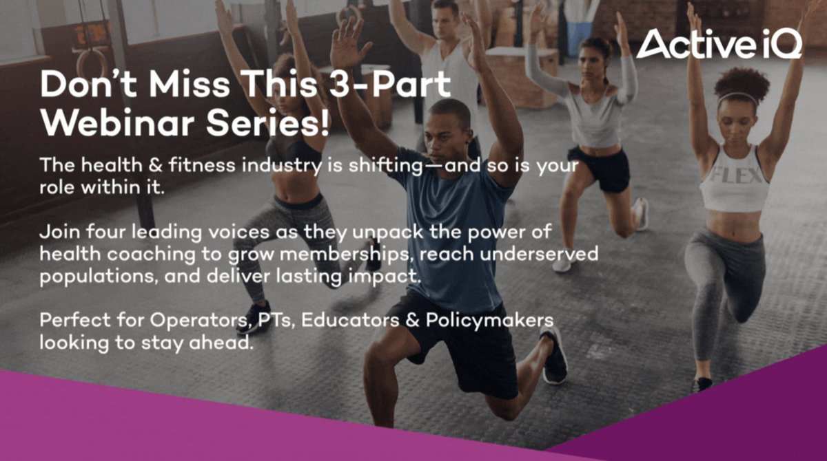 Active IQ (@active__iq) on Twitter photo 🧠 Watch all 3 webinars!
Explore the rise of health coaching in the fitness industry with expert insights & practical tips from Dr Glenda Rivoallan, <a href="/FionaCresswell/">Fiona Jane Cresswell</a>, @SarahLeBrocq & <a href="/JennyPatrickson/">Jenny Patrickson</a>.
👉 bit.ly/4mTVHoB
#ActiveIQ #WebinarSeries #HealthCoaching #CPD 🧠 Watch all 3 webinars!
Explore the rise of health coaching in the fitness industry with expert insights & practical tips from Dr Glenda Rivoallan, <a href="/FionaCresswell/">Fiona Jane Cresswell</a>, @SarahLeBrocq & <a href="/JennyPatrickson/">Jenny Patrickson</a>.
👉 bit.ly/4mTVHoB
#ActiveIQ #WebinarSeries #HealthCoaching #CPD
