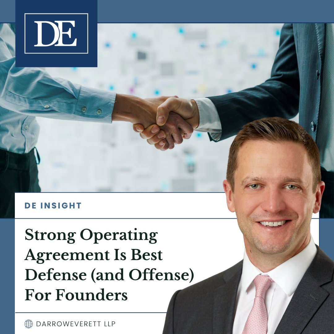 🤝 Even successful startups can hit a wall when founders no longer align on direction.

In our latest DE Insight, Partner Michael P. Burke explores how clear separation provisions in your operating agreement can minimize risk, preserve your vision, and reduce legal costs.

What