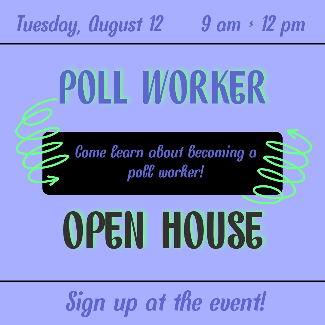 Come See Us on August 12th from 9:00- 12:00 Noon.
Washington County Board of Elections Office
17718 Virginia Avenue