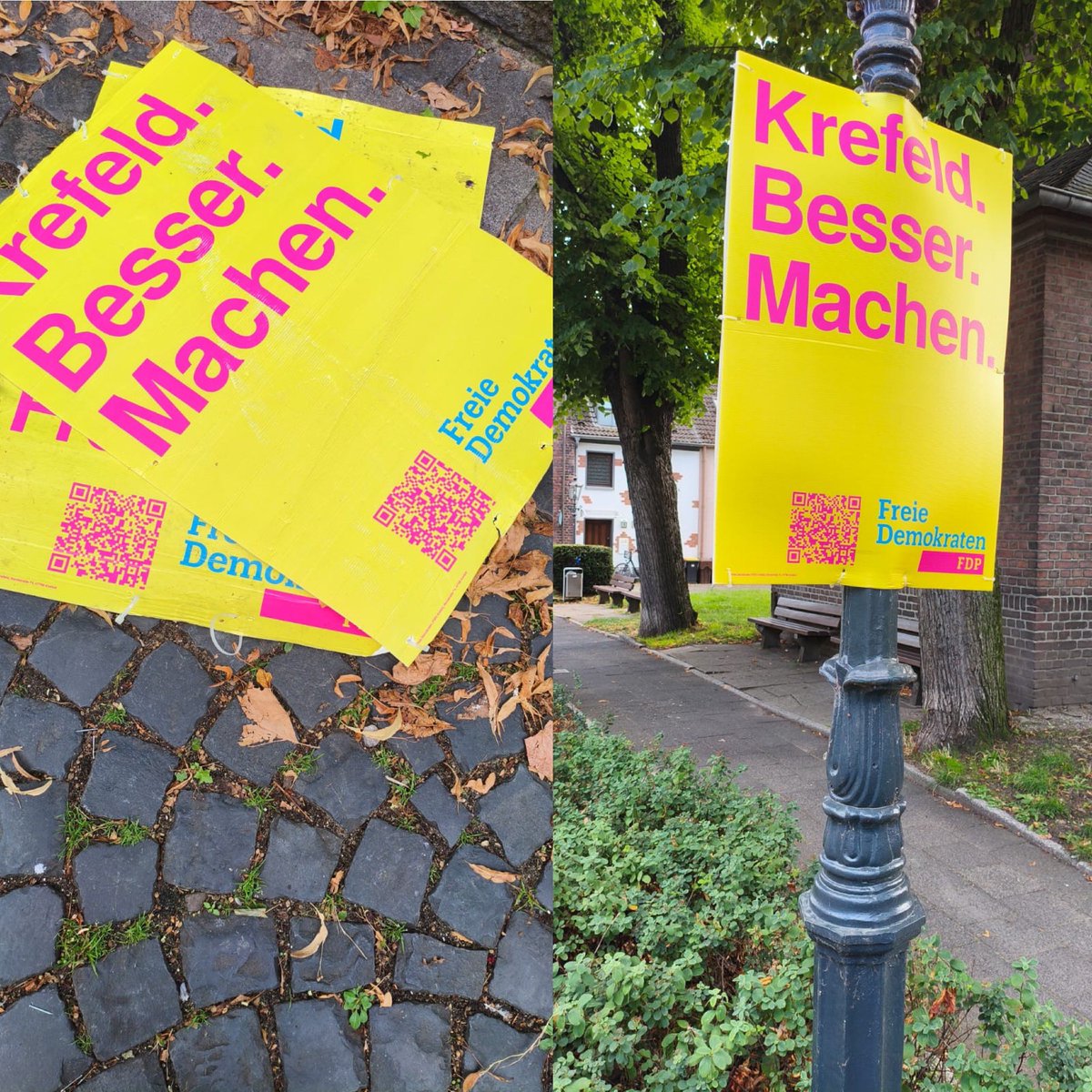 Plakateabreißer: 
Immer einmal mehr als ihr, immer einmal mehr!