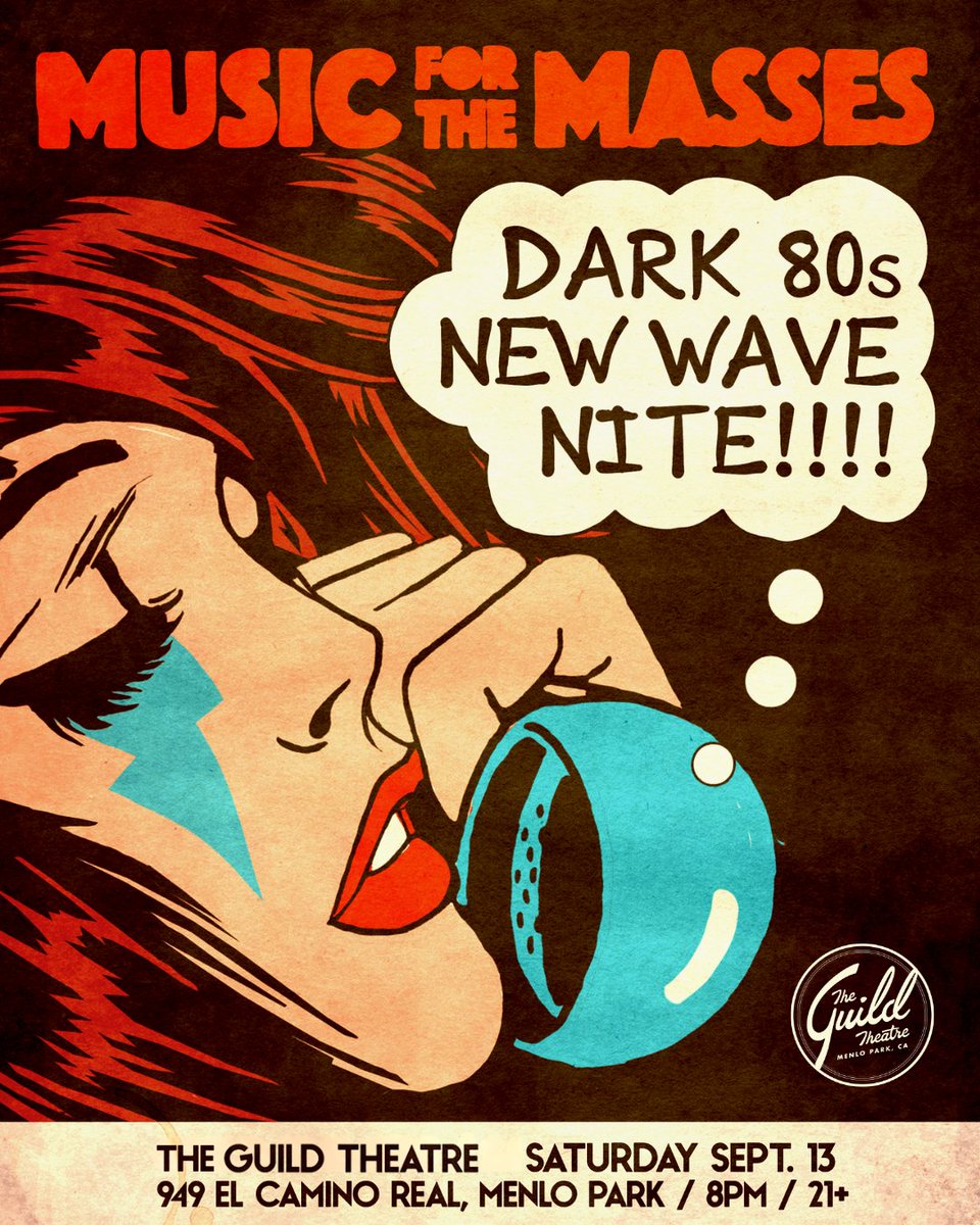 JUST ANNOUNCED! ⚡ Music for the Masses: Dark 80s New Wave Nite hits The Guild Theatre on SAT, SEPT 13! Step into the shadows of the '80s with a night of Depeche Mode, New Order, The Cure, and more. Tickets are on sale now!

🎟️ >> tixr.com/pr/x/153223
Doors 7PM // Show 8PM