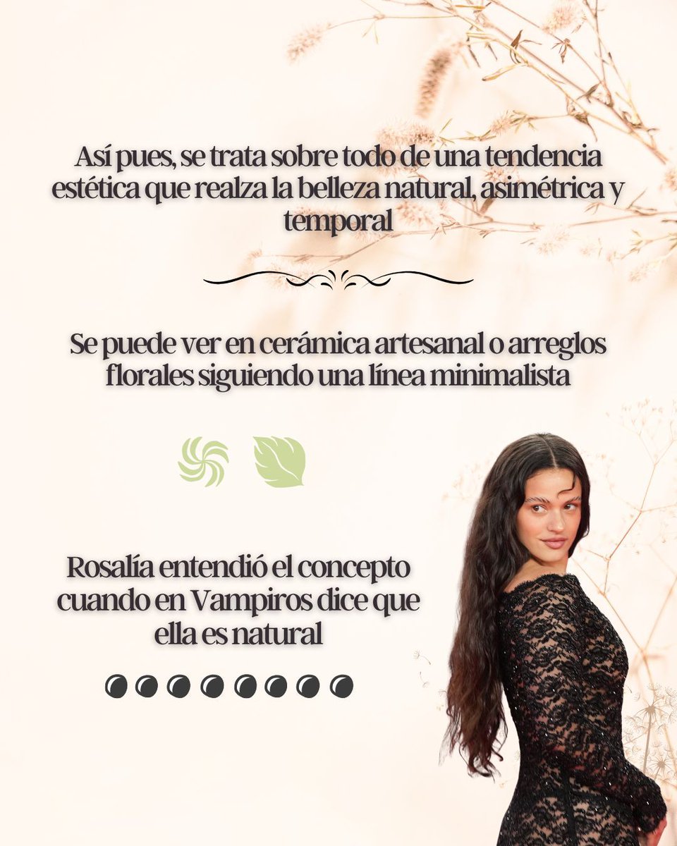 Proyecto Watashi 🌊 FICZONE GRANADA (@proyectowatashi) on Twitter photo <CURIOSIDAD DE LA SEMANA>
Un concepto que abraza la naturalidad y aceptación de unx mismx 🌸 Una de las veces en que Rosalía ha demostrado que le sabe a algunas cosillas de la filosofía de japonesa 🤍 <CURIOSIDAD DE LA SEMANA>
Un concepto que abraza la naturalidad y aceptación de unx mismx 🌸 Una de las veces en que Rosalía ha demostrado que le sabe a algunas cosillas de la filosofía de japonesa 🤍