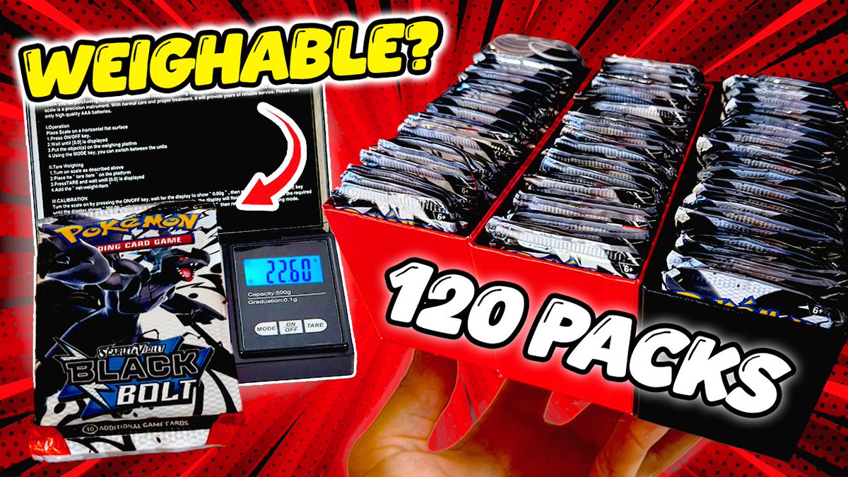 CAN YOU ACTUALLY WEIGH BLACK BOLT &amp; WHITE FLARE? 🤔

I took a few days off to work on my biggest video to date. I weighed 120 packs of Black Bolt &amp; White Flare to test if this set can truly be weighed or not. This is a fun one!

🎥 Watch in full here: youtu.be/OLH5oResMAQ