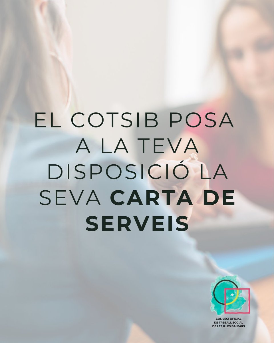 Coneixes tot el que t’ofereix el COTSIB com a professional ? 

🔐 Alguns serveis són exclusius per a persones col·legiades i requereixen usuari i contrasenya. Si encara no t’has registrat, pots fer-ho fàcilment al nostre web. 

#COTSIB #CartaDeServeis #SomTreballSocial