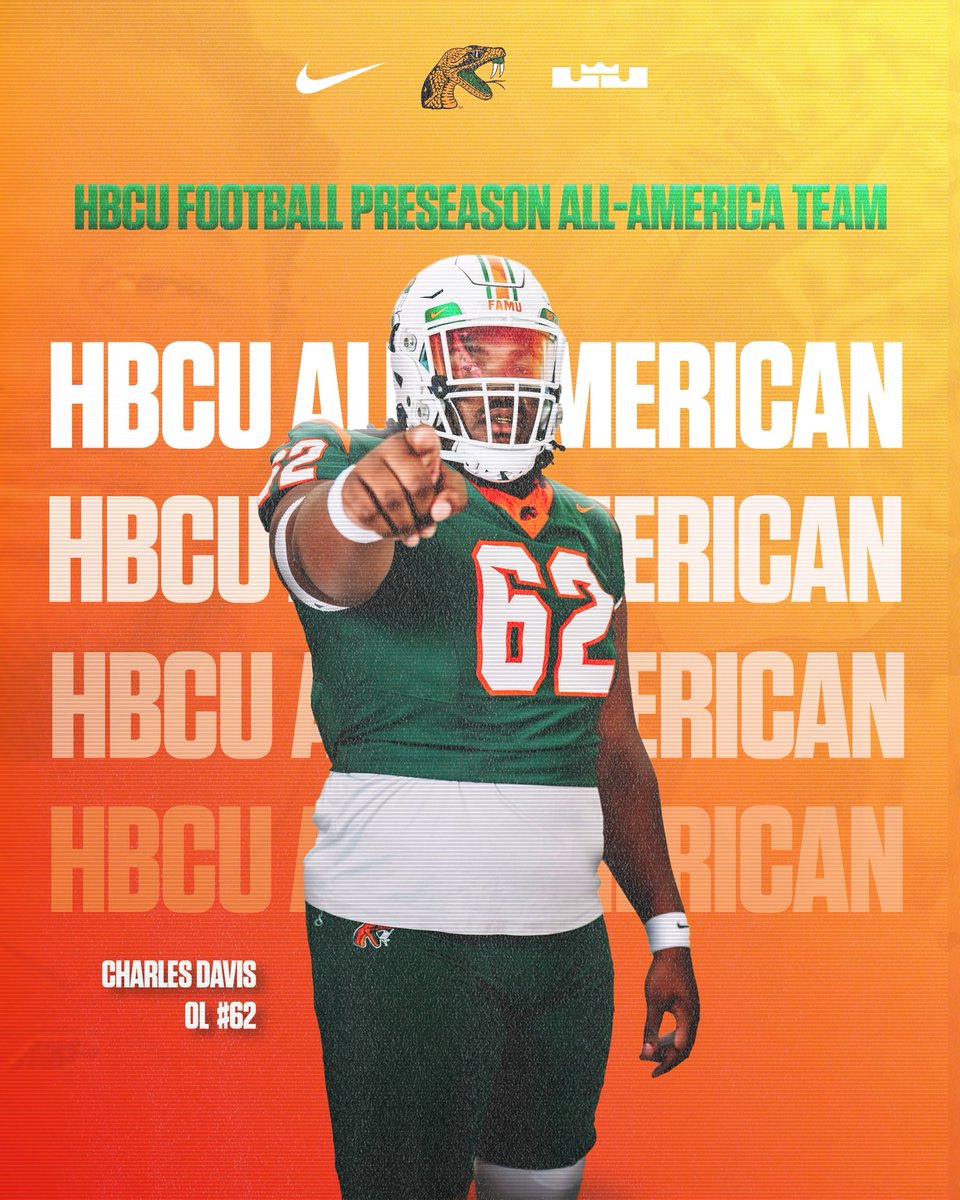 Florida A&M Football ๐ (@famu_fb) on Twitter photo Congratulations to our guys who made the ๐๐๐๐จ ๐ฃ๐ฟ๐ฒ๐๐ฒ๐ฎ๐๐ผ๐ป ๐๐น๐น-๐๐บ๐ฒ๐ฟ๐ถ๐ฐ๐ฎ๐ป ๐ง๐ฒ๐ฎ๐บ !
RB: Thad Franklin, Jr.
OL: Ashton Grable
OL: Charles Davis
DL: Davion Westmoreland
DB: TJ Huggins
LB: NayโRon Jenkins
#FAMU | #Rattlers | #FangsUp๐ Congratulations to our guys who made the ๐๐๐๐จ ๐ฃ๐ฟ๐ฒ๐๐ฒ๐ฎ๐๐ผ๐ป ๐๐น๐น-๐๐บ๐ฒ๐ฟ๐ถ๐ฐ๐ฎ๐ป ๐ง๐ฒ๐ฎ๐บ !
RB: Thad Franklin, Jr.
OL: Ashton Grable
OL: Charles Davis
DL: Davion Westmoreland
DB: TJ Huggins
LB: NayโRon Jenkins
#FAMU | #Rattlers | #FangsUp๐