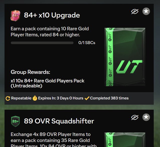 🤔How Many 84x10’s Have You Completed In #FC25 ?✅

👇The Most I’ve Seen Is 1200+👇